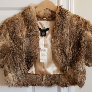 Arden B. cropped fur jacket - NWT